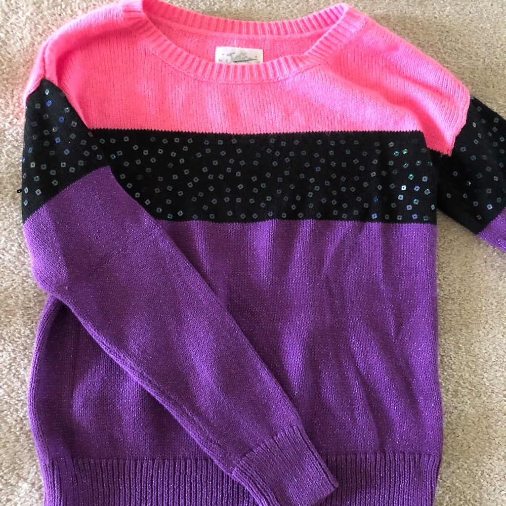 Sparkly Justice sweater girls size 14